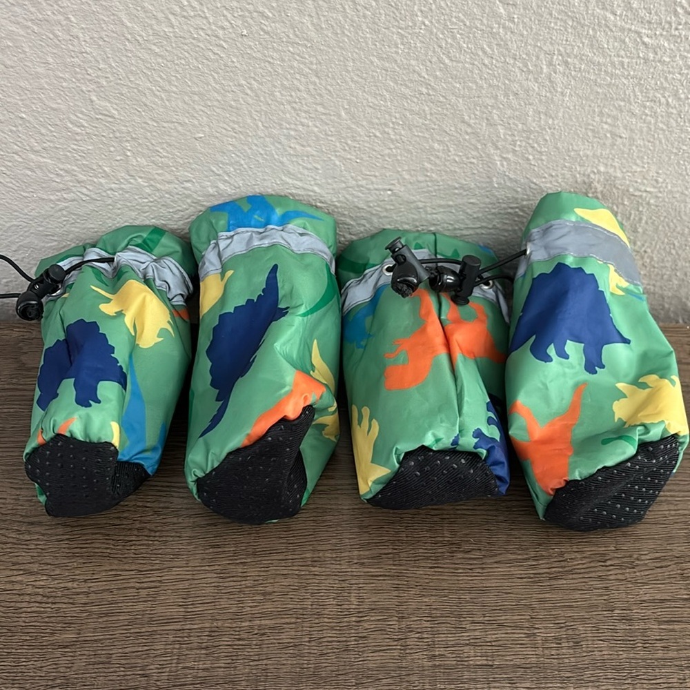 Dog Heart to Tail Boots, Dinosaur Print, Medium